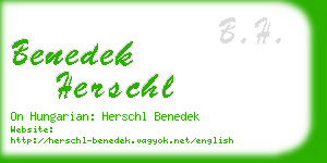 benedek herschl business card